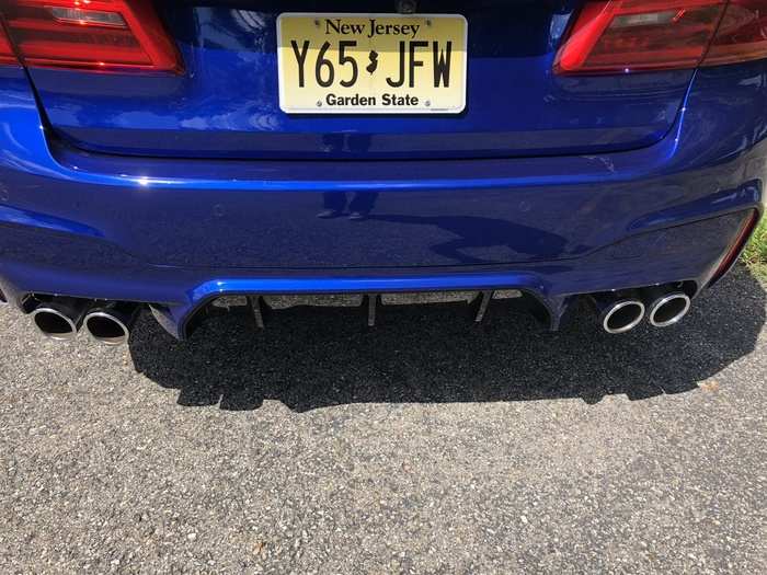 Quad exhaust pipes. The M5