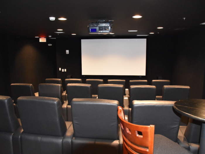 More lavish amenities are also included, like a home theatre...