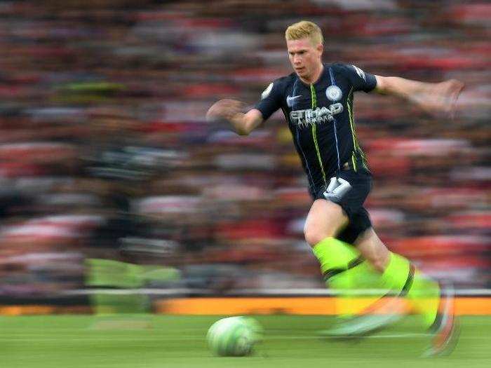 7: Kevin de Bruyne, Manchester City midfielder (Premier League) — €137.2 million ($159.6 million)