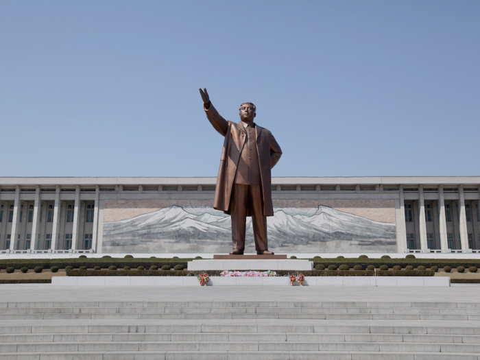 By this time, Kim had also built a massive cult of personality around him. He ordered statues of himself to be built around the country and his name to be printed in bold in documents so it would stand out. He also ordered citizens to hang portraits of him in their homes.