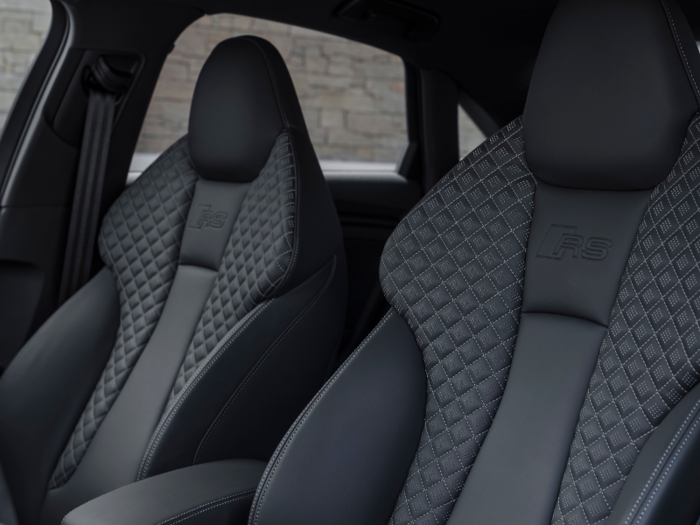 The cabin is also impeccably put-together, with fine, diamond-stitch Nappa leather and elegant metal accents. Audi doesn