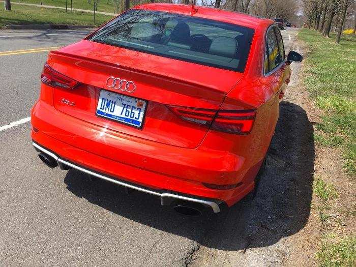 The subtle decklid spoiler and dual, black-tipped sport exhausts are also nice performance touches.