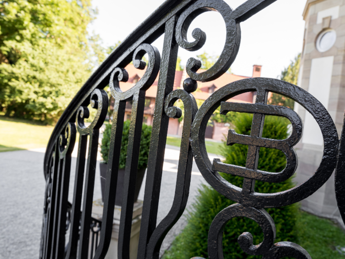 The historic gates of Chateau St. Jean, the heart of the facility, open exclusively for customers, who begin the Molsheim Experience with a tour of the grounds.