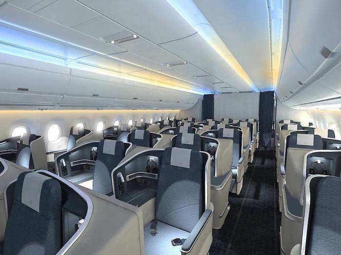 There are three classes on the A350 — Economy, Premium Economy, and Business. Here