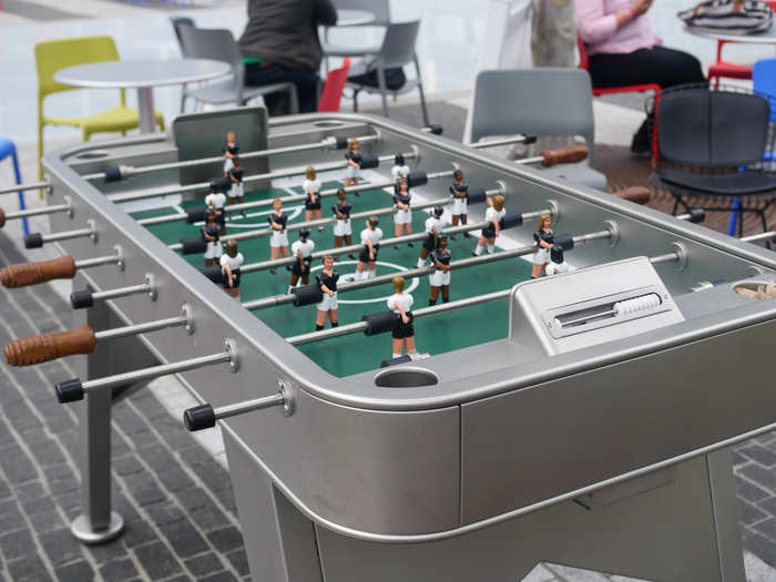  A foosball table was up for grabs... 