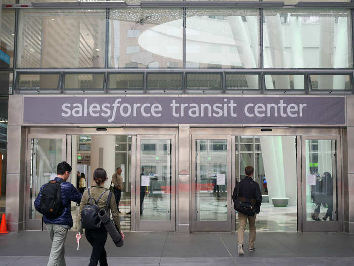 The cloud computing giant shelled out $110 million for naming rights to the transit center.