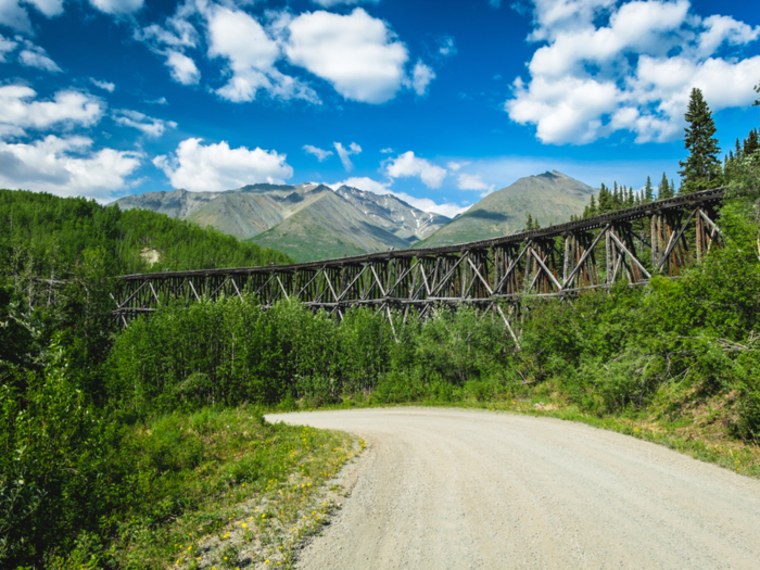 To get to McCarthy, a town of 28 people, guests must drive seven hours from Anchorage or eight hours from Fairbanks. The final two hours are on a rugged gravel road.