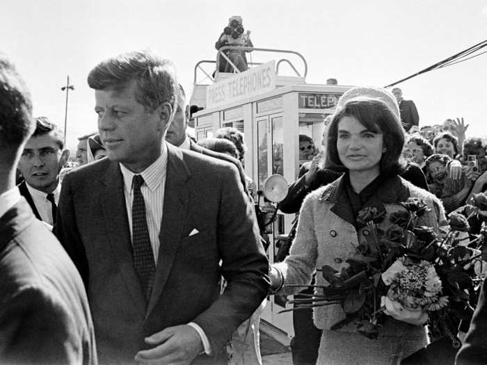 Jacqueline Kennedy Onassis and John F. Kennedy