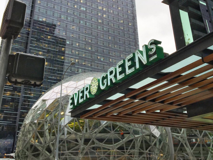 Some times, she grabs a quick custom salad at the the nearby Evergreens Salad and finds a spot on campus. "It