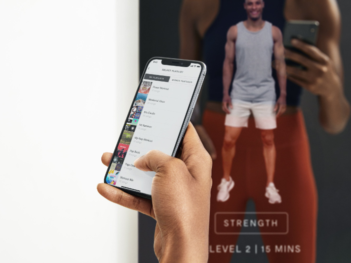 Users control the Mirror via smartphone app, which avoids any smudging on the Mirror