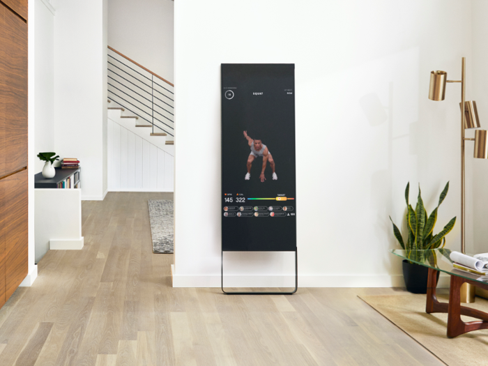 The Mirror, which has a carbon steel frame and weighs 70 pounds, streams live fitness classes with real-time instruction and "personal shout-outs" to help you stay motivated.