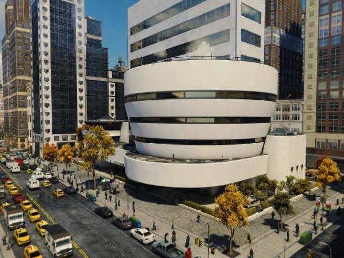 The Solomon R. Guggenheim Museum is a distinct icon of NYC. It