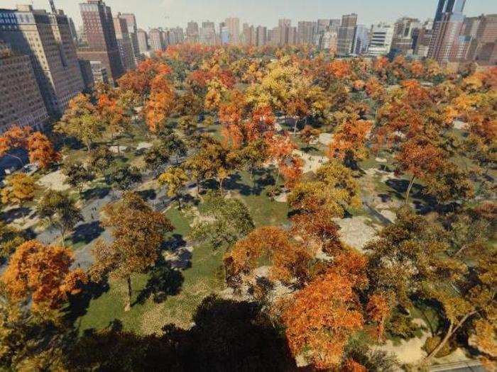 Central Park is sprawling, just like the real place. It spans dozens of blocks in the middle of both Spider-Man