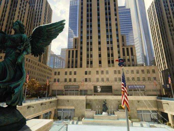 The NBC Studios marquee is nowhere to be found, to say nothing of the Nintendo World Store and the gorgeous golden statue of angels.