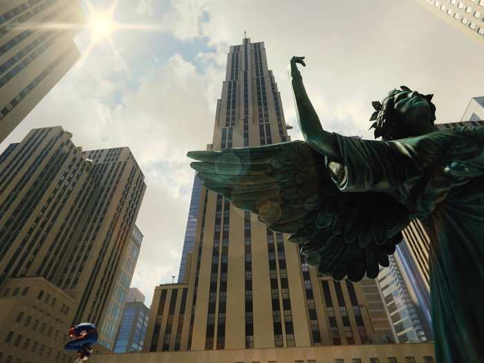 Rockefeller Center gets the shrinking treatment as well, with the whole area getting shrunk down to a much smaller version of the real thing. Here