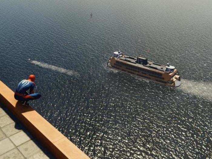 The Staten Island Ferry Terminal is notoriously missing from "Spider-Man," though its ferries can be spotted in the harbor next to Battery Park: