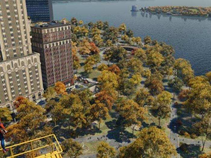 The Battery Park in Spider-Man