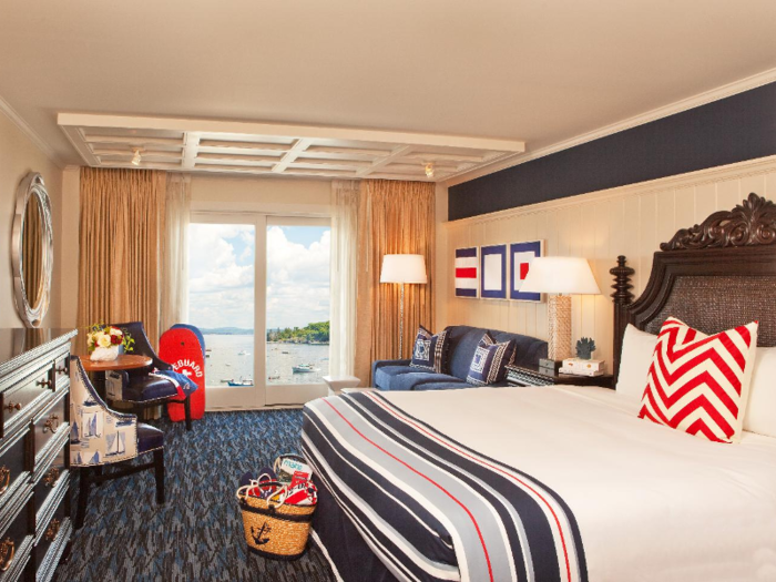 The rooms, which are decorated in a nautical style, start at $249 a night in the off-season and can cost up to $2,000 a night for a suite in the peak season, a representative for the hotel told Business Insider.