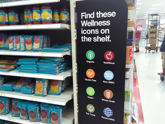 ... but it had more healthy options, which were clearly labeled with a "nutritious" sticker or a "better for you" sign.