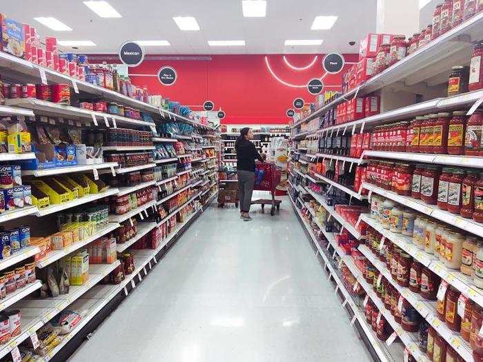 The aisles were a lot more narrow, too.