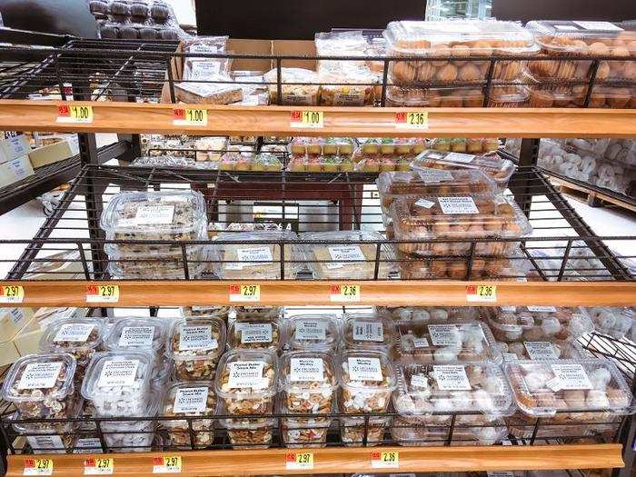 There were also cupcakes, doughnuts, and snack mixes for under $3 a package for the store brand.