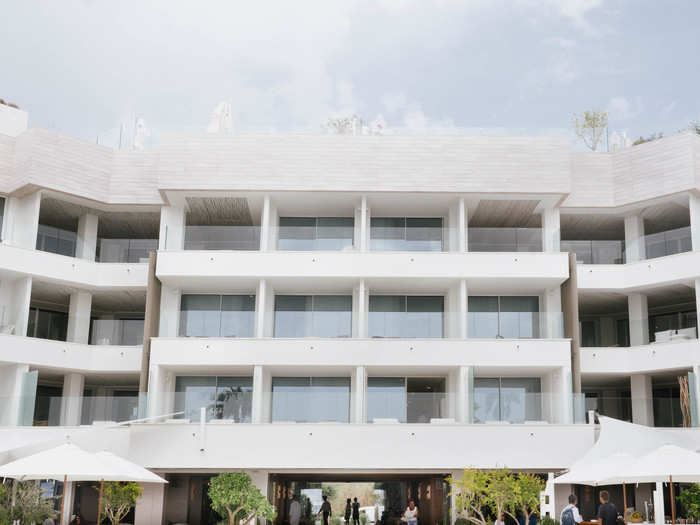 The hotel itself is not an architectural marvel on the outside by any means, but the benefit of the design is that the vast majority of the rooms have a view of the sea.