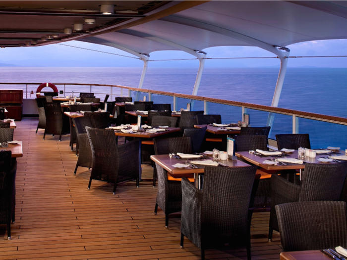 Passengers can also pick and choose between dining at the ship