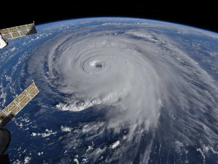 NASA astronaut Ricky Arnold has also been following the giant storm. "The crew of @Space_Station is thinking of those who will be affected," he said on Wednesday.