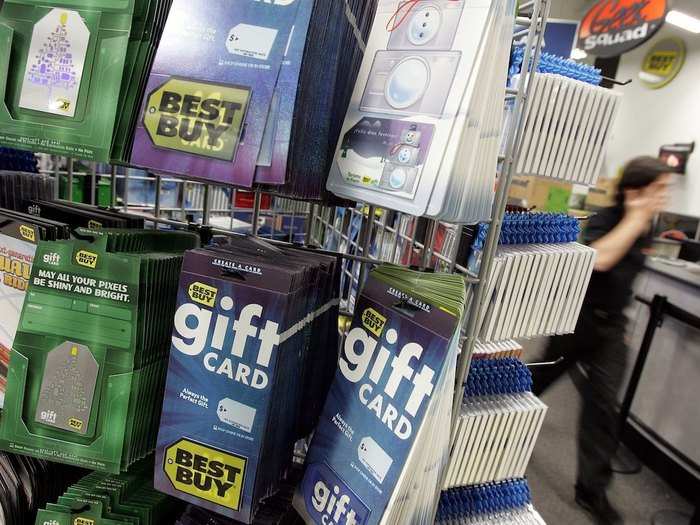 7. Gift cards and store credit cards