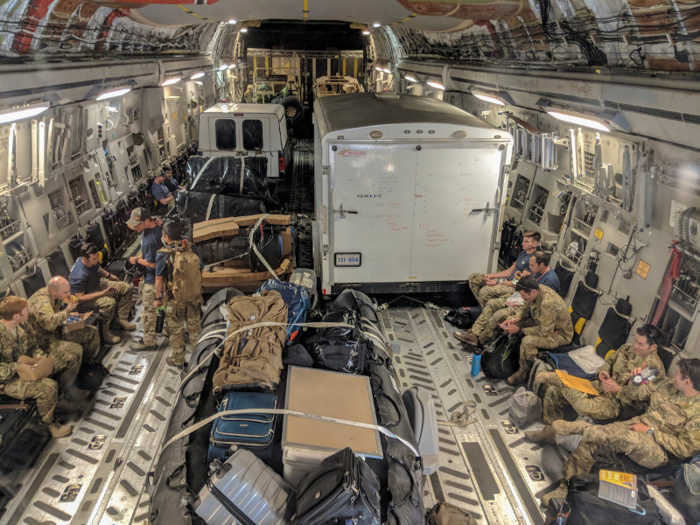 The Alaska Air National Guard has also sent pararescuers to help out. Here they are waiting to be dispatched earlier this week.