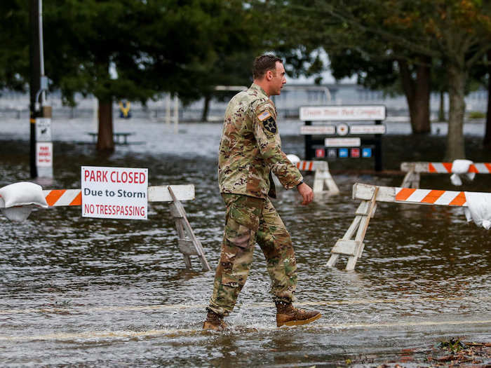 The armed forces are also on hand to help out.