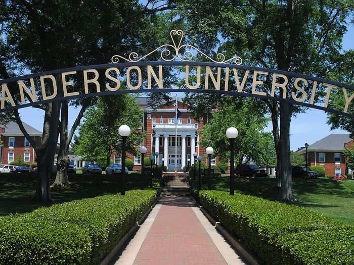 23. Anderson University — Anderson, South Carolina