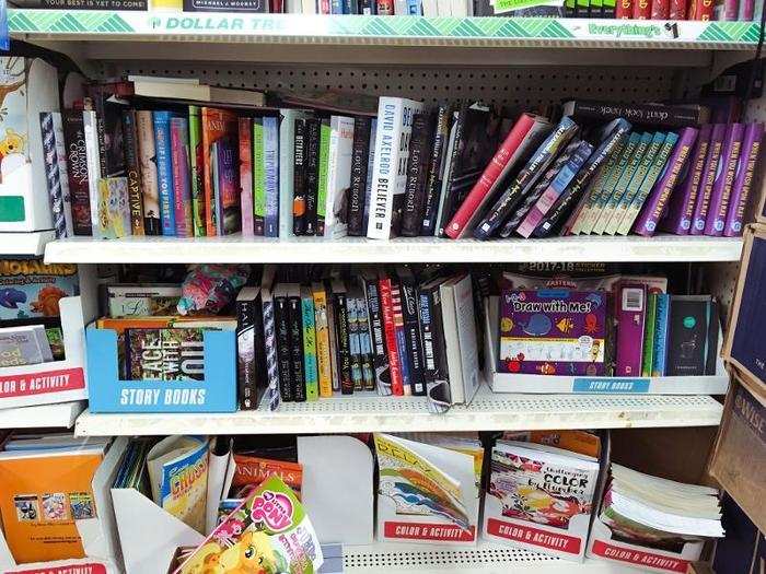 Dollar Tree had a small section with books, but it was pretty messy like the rest of the store.