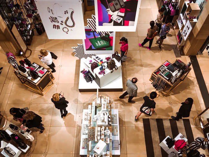 ... and an area that overlooked the ground floor. The store was surprisingly busy when we visited mid-day.