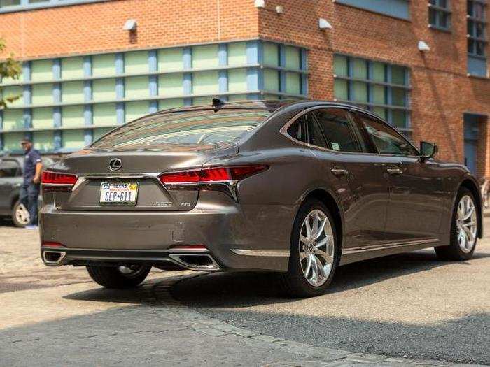 In the back, the raked roofline is joined by "L" shaped LED taillights, a subtle integrated decklid spoiler, and dual exhausts.