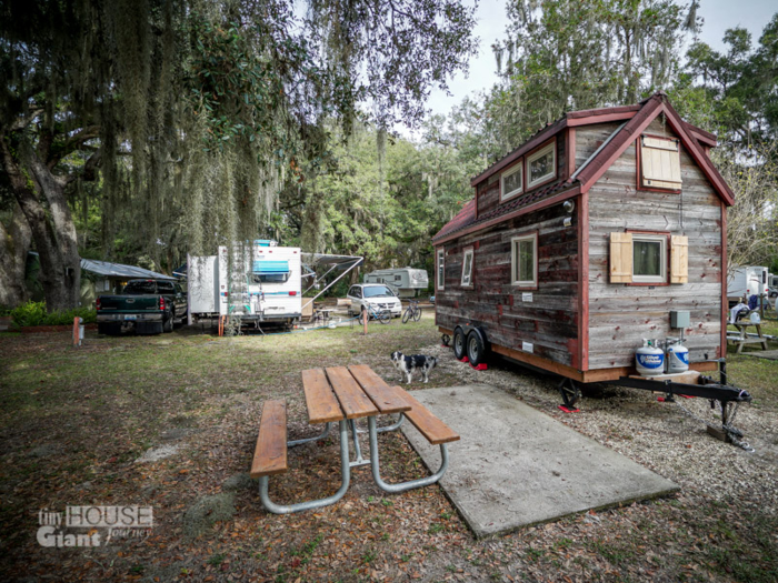 Her tiny house is also restricted by weight, which is determined by axle size. "I can