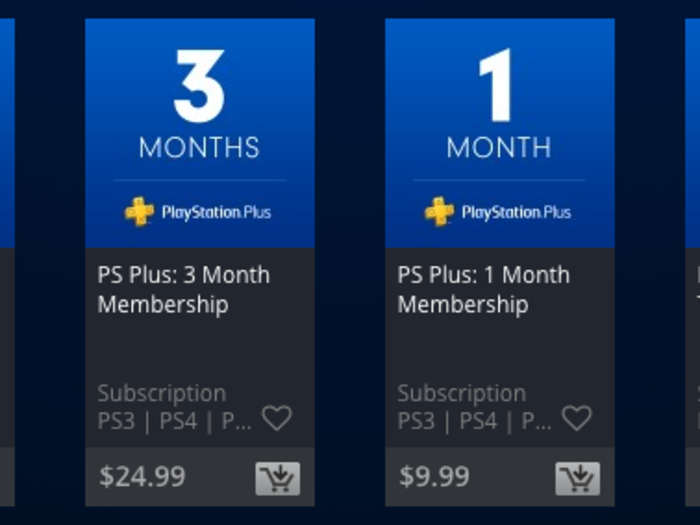 PlayStation Plus and Xbox Live Gold share the same pricing.