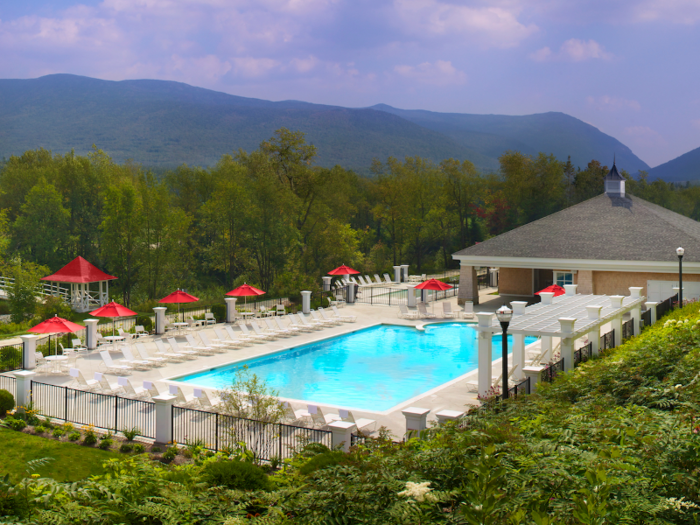 Guests can take a swim in the indoor pool or the heated outdoor pool with cabana complex.