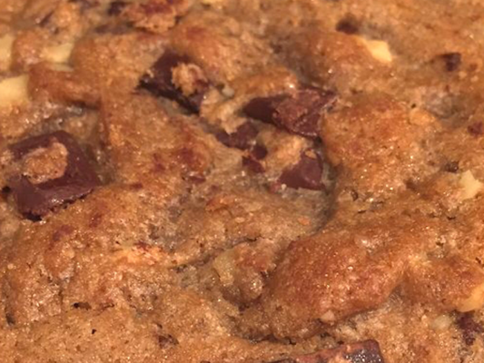 The chocolate chunk cookie is a mouthwatering treat for some members