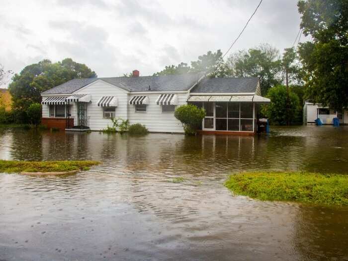 Hurricane Florence flooding near Fort Bragg in North Carolina.