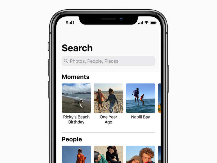 Apple improved the search function inside the Photos app.