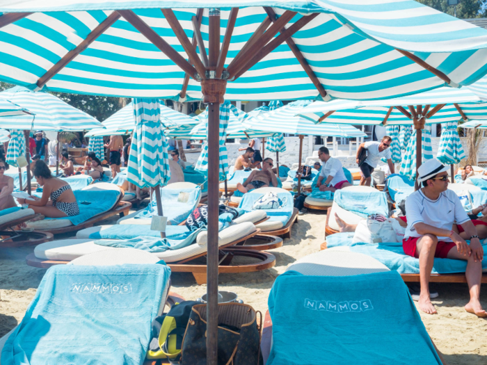 For those looking for a day party, Mykonos is the king of the chummy beach club party. So long as you can pay. Nammos is one of the hottest spots, with loungers practically stacked on top of each other and champagne-doused lunches that easily top $400 for two.