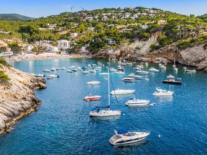 Located in the Balearic Islands of Spain and around 220 square miles, Ibiza is known both for its swanky beach hotels and villas frequented by the wealthy and famous and for its thumping nonstop clubbing scene.