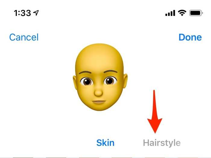 Now comes the fun: Customizing your Memoji to look like you or anyone you