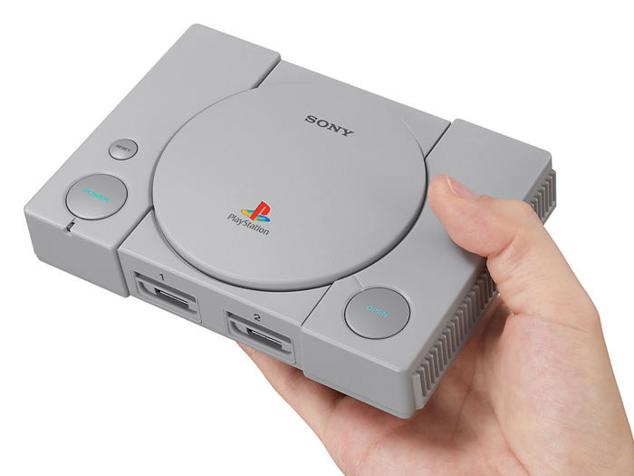 The PlayStation Classic looks almost exactly like the original PlayStation console — except much smaller.