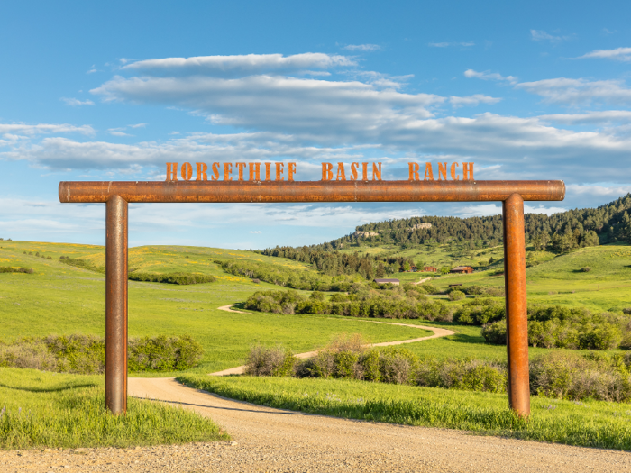 The working cattle ranch spans 7,000 acres.