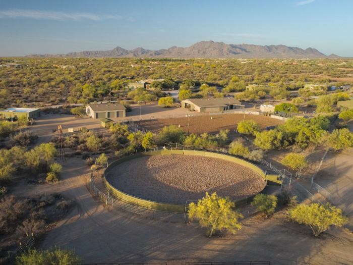 Two corrals and four large pastures provide plenty of space for equestrian activities.