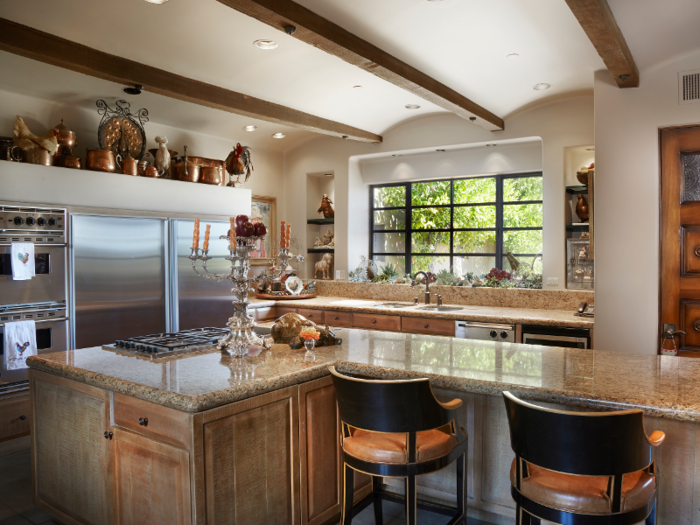 The kitchen is equipped for gourmet chefs, according to the listing.