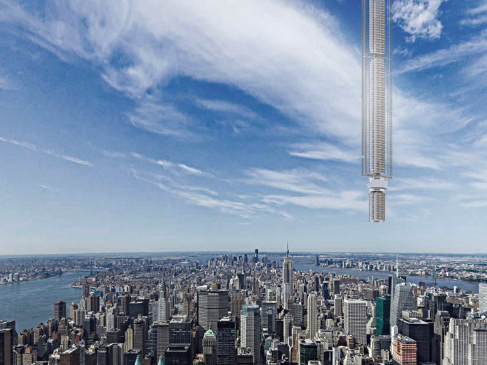 Some designs are very unrealistic. A New York design firm wants a skyscraper to hang from an asteroid more than 31,000 miles above Earth.