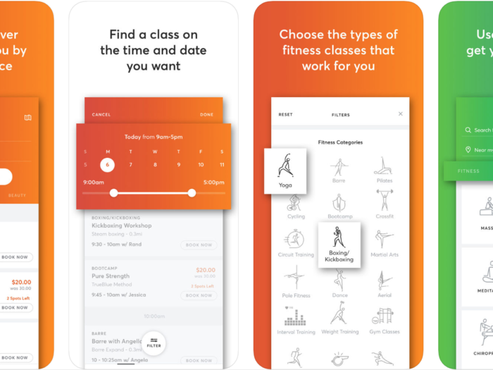 MINDBODY lets you book and search workout classes on the go.